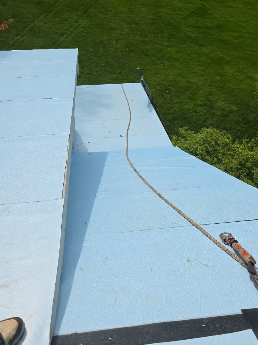 High-temperature ice and water shield installed under a new slate roof